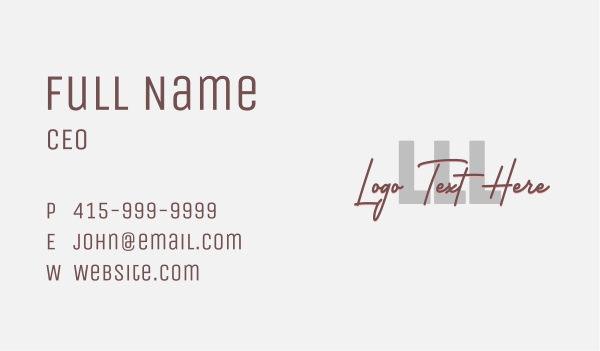 Cosmetics Fashion Script Lettermark Business Card Design Image Preview