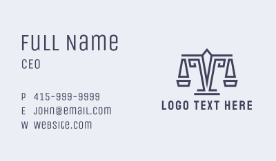 Ancient Justice Scale Business Card Image Preview