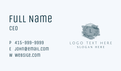 Natural Organic Boutique Crafts Business Card