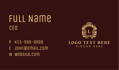 Royal Shield Crown Business Card Image Preview