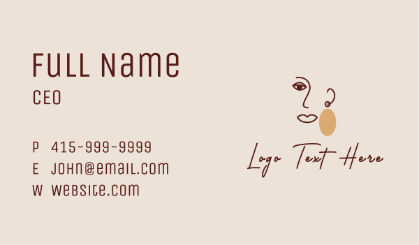 Luxe Female Jewelry  Business Card Design Image Preview