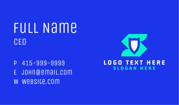 Security Shield Letter S Business Card Design Image Preview