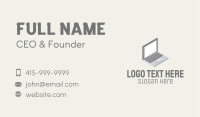 Modern Laptop Isometric Business Card Image Preview