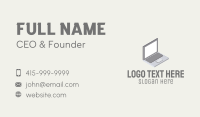 Modern Laptop Isometric Business Card Image Preview