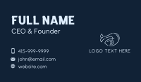 Monoline Fish Seafood Business Card Design