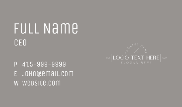 Luxury Fashion Brand Business Card Design Image Preview