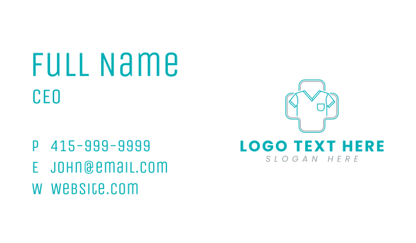 Medical Cross Scrubs Business Card Design Image Preview