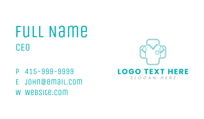 Medical Cross Scrubs Business Card Image Preview