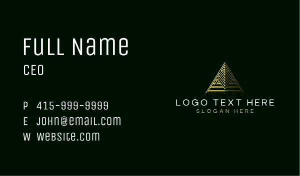 Egypt Triangle Pyramid Business Card Design Image Preview