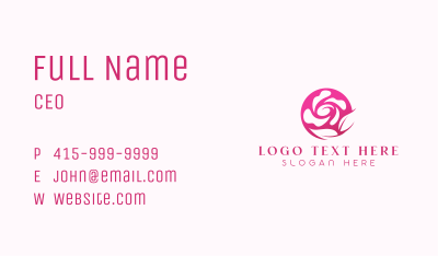Rose Flower Spa Business Card Image Preview