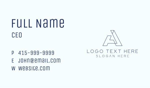 Tech Letter A Company Business Card Design Image Preview