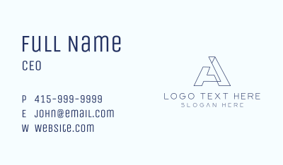 Tech Letter A Company Business Card Image Preview