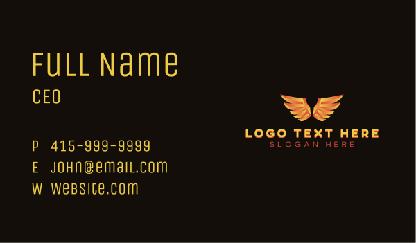 Archangel Wings Holistic Business Card Design Image Preview