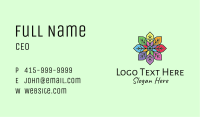 Colorful Flower Stained Glass Business Card Image Preview