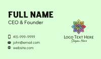 Colorful Flower Stained Glass Business Card Design