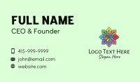 Colorful Flower Stained Glass Business Card Image Preview