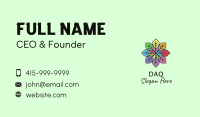 Colorful Flower Stained Glass Business Card Image Preview