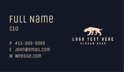 Wild Feline Leopard  Business Card Image Preview