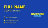 Comic Book Wordmark Business Card Image Preview