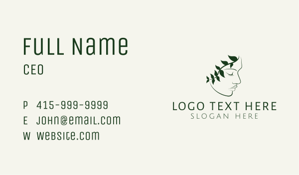 Organic Face Cosmetics Business Card Design Image Preview