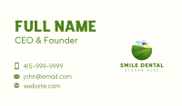 Golf Course Golfer Flag Business Card Image Preview