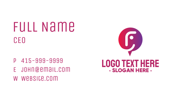 Happy Face Chat  Business Card Design Image Preview