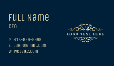 Luxe Decorative Premium Shield Business Card Image Preview