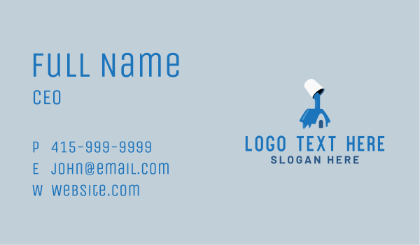 Paint Bucket Roof Business Card Design Image Preview
