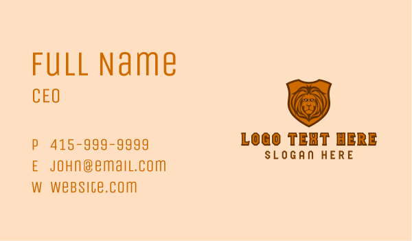 Lion Head Emblem Business Card Design Image Preview