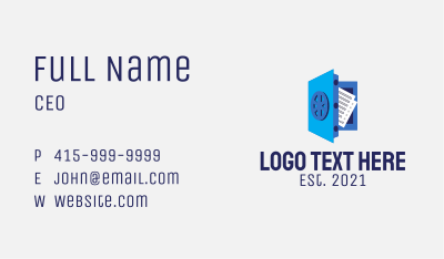 Secured Document Vault  Business Card Image Preview