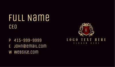 Elegant Monarch Shield Business Card Image Preview