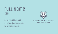 Wild White Wolf Business Card Image Preview
