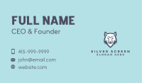 Wild White Wolf Business Card Image Preview
