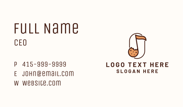 Musical Cookie Dough Business Card Design Image Preview