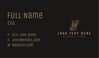 Elegant Decorative Letter N Business Card Image Preview