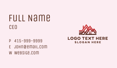 Roofing Contractor Builder Business Card Image Preview