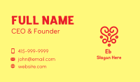 Red Heart Monoline Business Card Image Preview