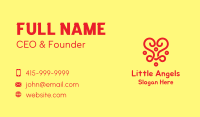 Red Heart Monoline Business Card Image Preview