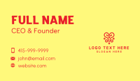 Red Heart Monoline Business Card Preview