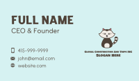 Cute Racoon Character Business Card Design