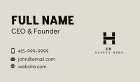 Couture Fashion Letter H Business Card Design