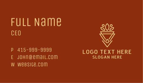 Gold Natural Oil  Business Card Design Image Preview