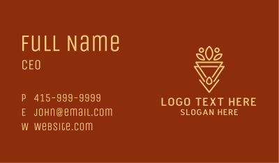 Gold Natural Oil  Business Card Image Preview