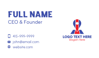 Patriotic Location Pin Map Business Card Preview