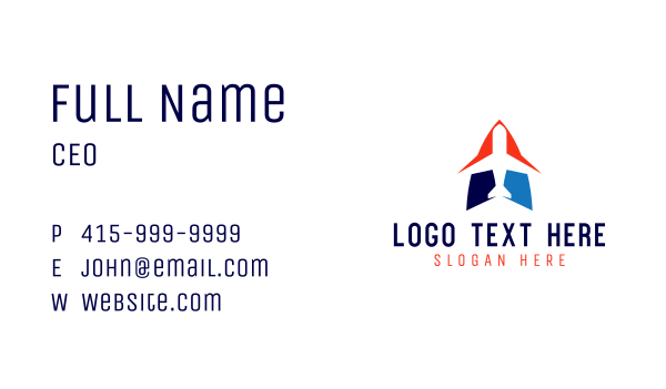 Shipping Logistics Airplane Business Card Design Image Preview