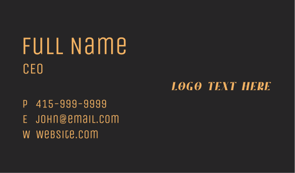 Elegant Business Wordmark Business Card Design Image Preview