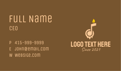 Music Note Candle  Business Card Image Preview