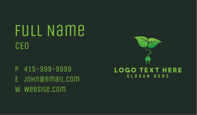 Leaf Natural Energy Business Card Image Preview