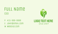 Green Leaf Swan  Business Card Image Preview