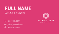 Pink Geometric House Business Card Design